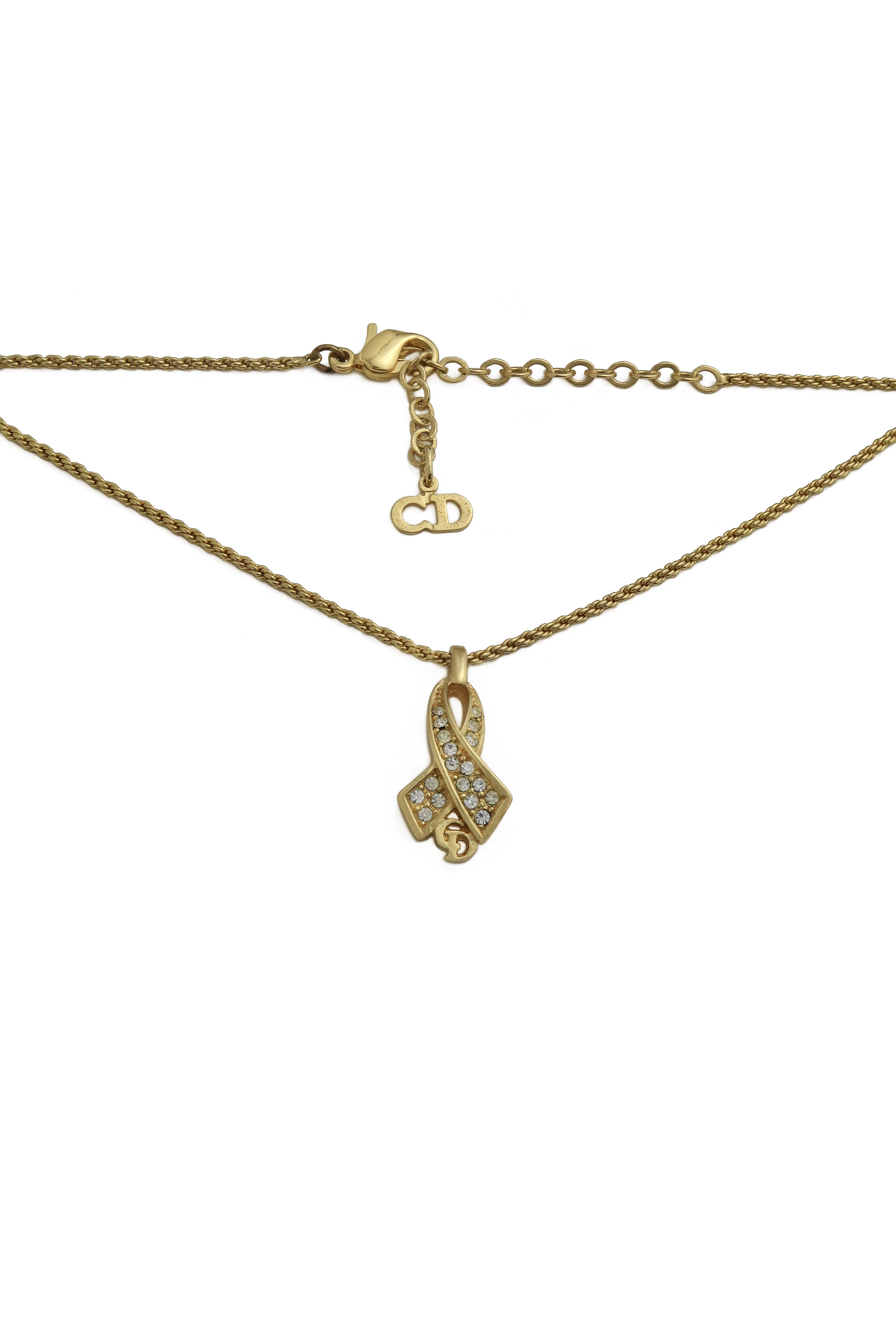 Authentic Vintage Dior Oblique Silver Trotter Necklace — LUXE Reworked